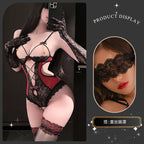 Chaomu sexy hot three-point qqny flirting sexual fun lingerie pure desire open file sensual temptation lace one-piece