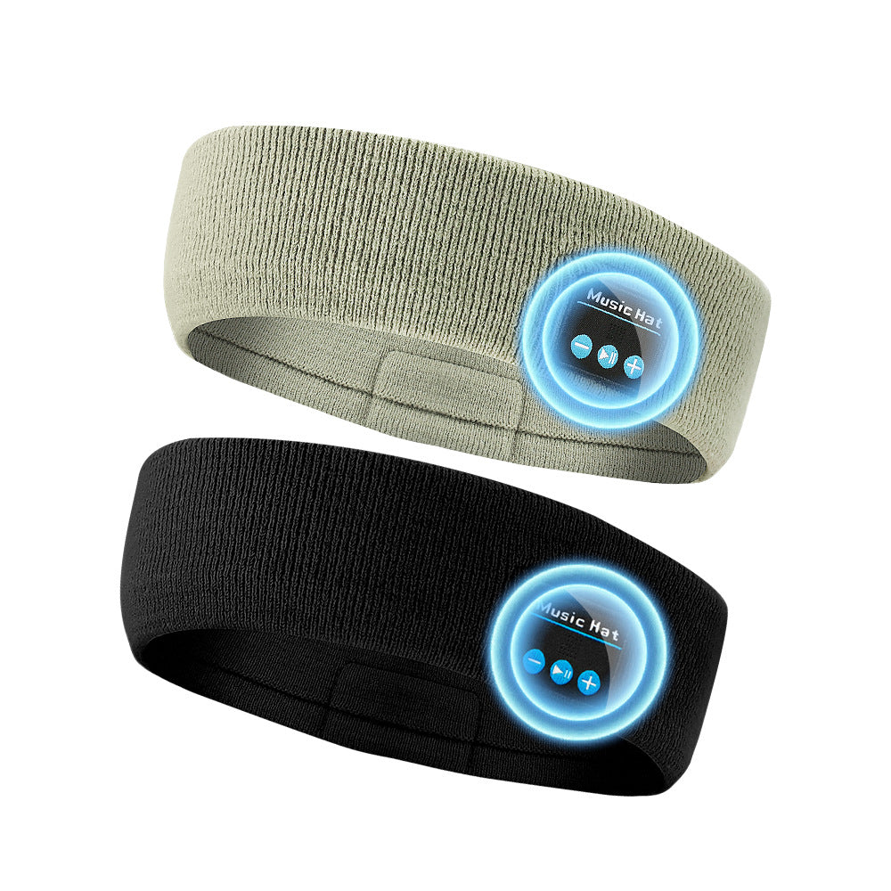 Cross-border hot-selling wireless bluetooth headscarf outdoor fitness sweat-absorbing headset music call outdoor knitting bluetooth headband