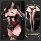 Chaomu sexy hot three-point qqny flirting sexual fun lingerie pure desire open file sensual temptation lace one-piece