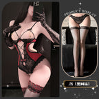 Chaomu sexy hot three-point qqny flirting sexual fun lingerie pure desire open file sensual temptation lace one-piece