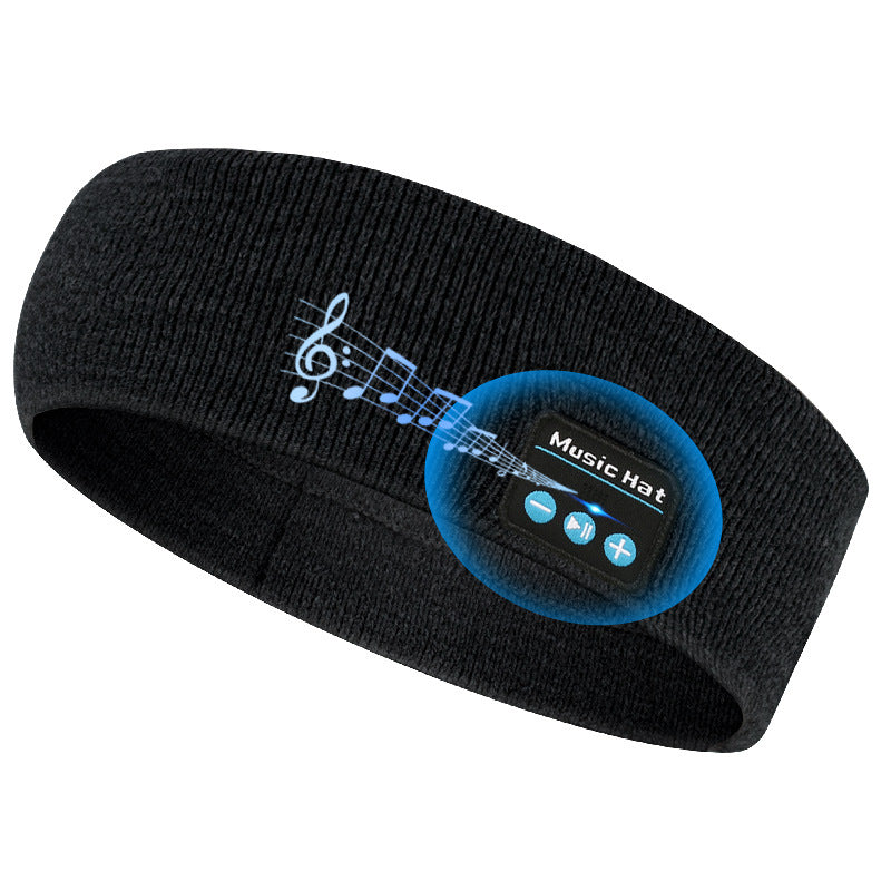 Cross-border hot-selling wireless bluetooth headscarf outdoor fitness sweat-absorbing headset music call outdoor knitting bluetooth headband