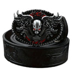 Flame skull spot wholesale alloy plate buckle belt retro embossing trend punk style unisex