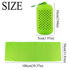 Mini Sports Cold Towel Quick Drying Microfiber Fitness Cool Towel Household Silicone Bag Wrapped Cold Towel Beach Accessories