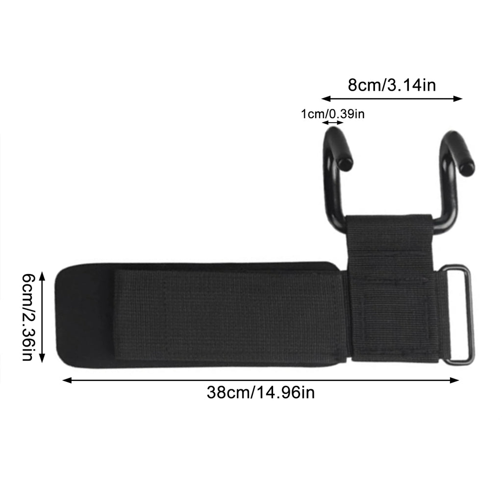 1/2Pcs Stainless Steel Heavy-Duty Wrist Hooks with Soft Padded Handle - Perfect for Weightlifting, Pull-Up and Strength Training