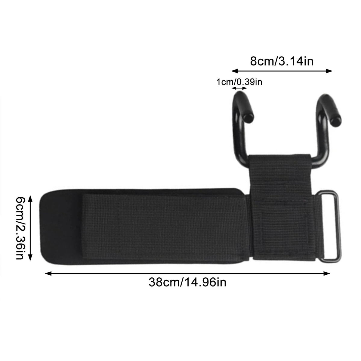 1/2Pcs Stainless Steel Heavy-Duty Wrist Hooks with Soft Padded Handle - Perfect for Weightlifting, Pull-Up and Strength Training