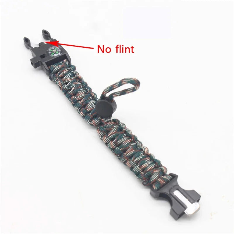 Outdoor Multi-function Paracord Survival Bracelet Men Women Camping Adventure Emergency Rescue Survival Rope Bracelet