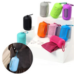Mini Sports Cold Towel Quick Drying Microfiber Fitness Cool Towel Household Silicone Bag Wrapped Cold Towel Beach Accessories