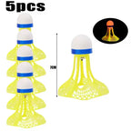 Windproof Luminous Badminton Nylon Shuttlecock LED Light Up Birdies for Outdoor Night Game Foam Head Stable Flight Green Red