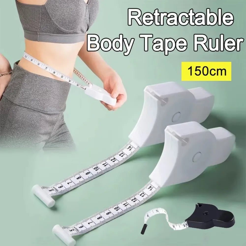 Automatic Retraction Tape Measure 150 Cm Handheld Measuring Tape Multi-functional Plastic Body Fat Caliper