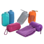 Mini Sports Cold Towel Quick Drying Microfiber Fitness Cool Towel Household Silicone Bag Wrapped Cold Towel Beach Accessories