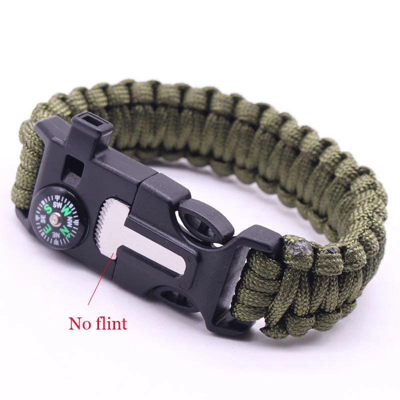 Outdoor Multi-function Paracord Survival Bracelet Men Women Camping Adventure Emergency Rescue Survival Rope Bracelet