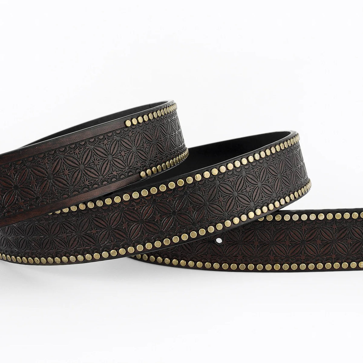 Retro Fashion Punk-Embossed Leather Belt for Men Jeans Waist Belt Western Cowboy Buckle Belt Clothing Accessories Gifts