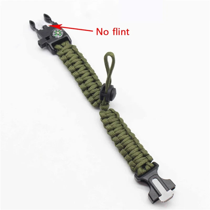 Outdoor Multi-function Paracord Survival Bracelet Men Women Camping Adventure Emergency Rescue Survival Rope Bracelet