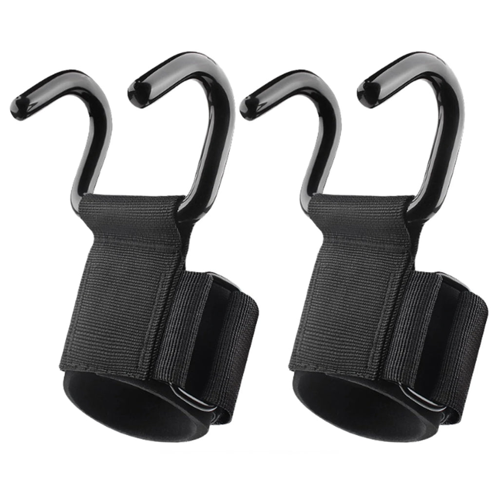 1/2Pcs Stainless Steel Heavy-Duty Wrist Hooks with Soft Padded Handle - Perfect for Weightlifting, Pull-Up and Strength Training