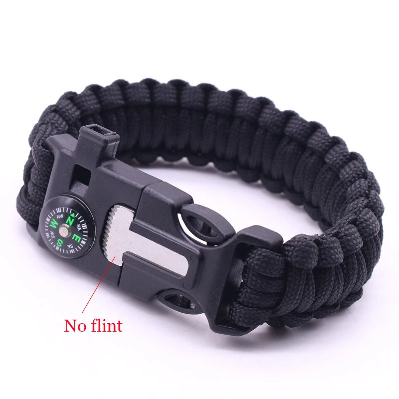 Outdoor Multi-function Paracord Survival Bracelet Men Women Camping Adventure Emergency Rescue Survival Rope Bracelet