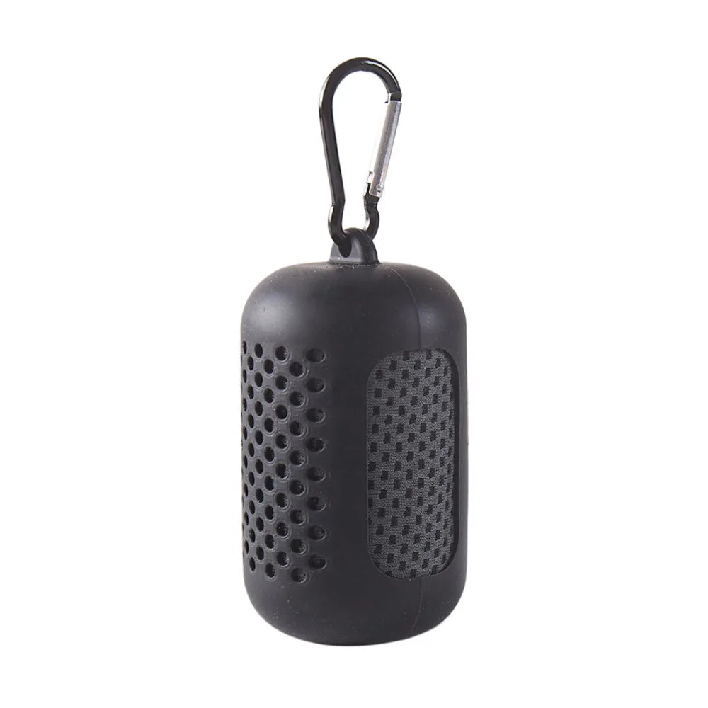 Mini Sports Cold Towel Quick Drying Microfiber Fitness Cool Towel Household Silicone Bag Wrapped Cold Towel Beach Accessories