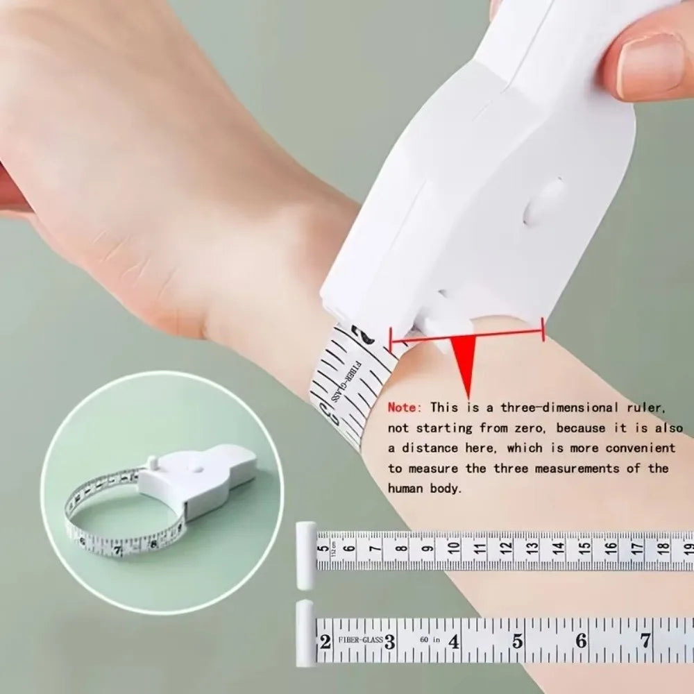 Automatic Retraction Tape Measure 150 Cm Handheld Measuring Tape Multi-functional Plastic Body Fat Caliper