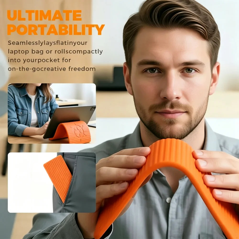 KEBIDUMEI Portable Foldable Phone Holder Multi-Angle Adjustable Stand for Mobile Phone Bendable Freely Into Any Shape Secondary image