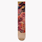 Fashion Simulated Single-leg Socks Perspective Mesh Printed Thigh Socks Personality Sexy Tattooed Stockings Unisex