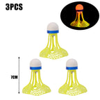 Windproof Luminous Badminton Nylon Shuttlecock LED Light Up Birdies for Outdoor Night Game Foam Head Stable Flight Green Red