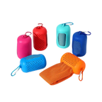 Mini Sports Cold Towel Quick Drying Microfiber Fitness Cool Towel Household Silicone Bag Wrapped Cold Towel Beach Accessories