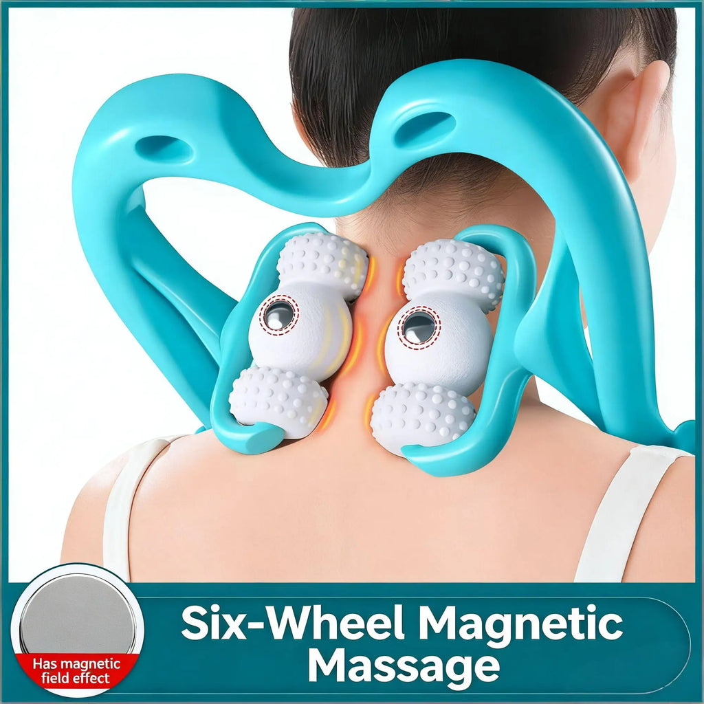 Cervical Massager for Neck, Legs, Waist, and Back – Pain Relief and Muscle Relaxation, Manual Multi-Function Kneading, Househol