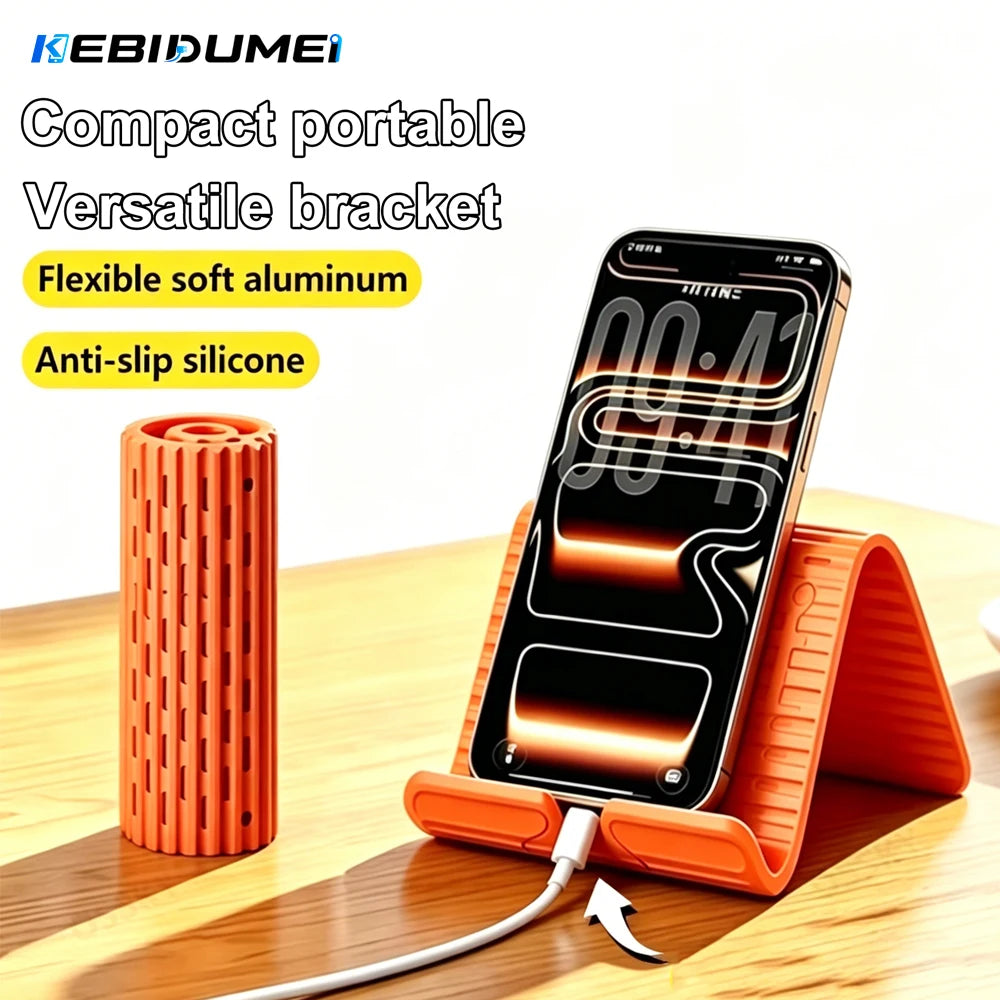 KEBIDUMEI Portable Foldable Phone Holder Multi-Angle Adjustable Stand for Mobile Phone Bendable Freely Into Any Shape
