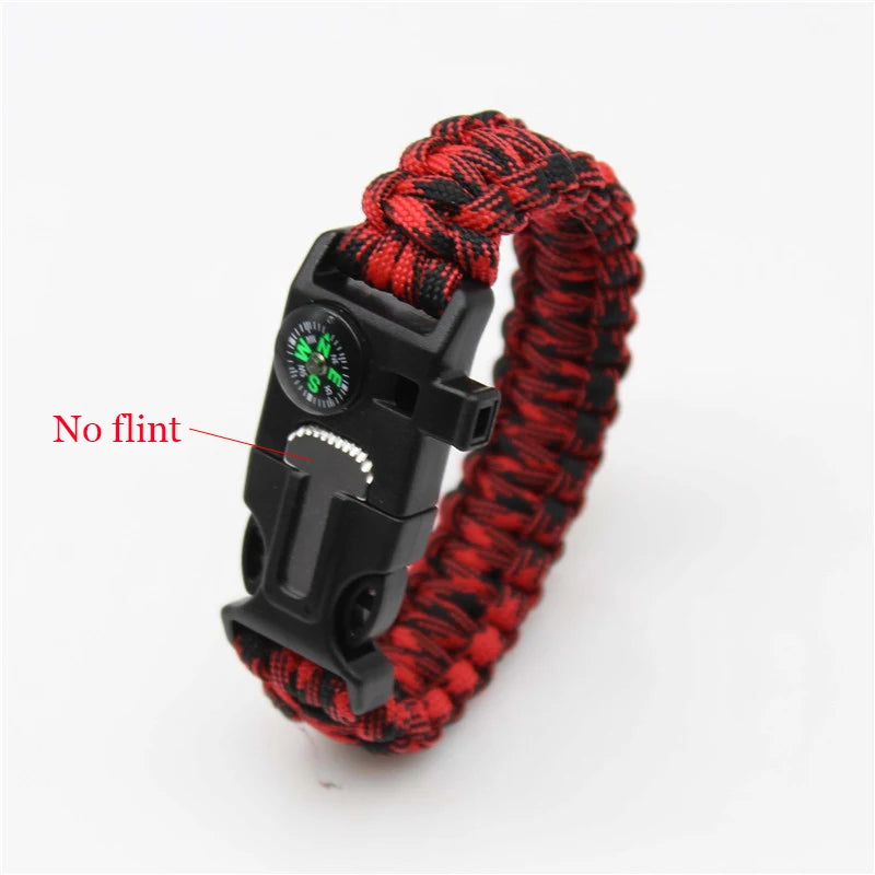 Outdoor Multi-function Paracord Survival Bracelet Men Women Camping Adventure Emergency Rescue Survival Rope Bracelet